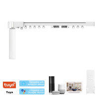 Tuya WIFI Motorized Curtain Track Kit Smart Curtain Blind Motor Timing APP Remote Control Customize Electric Curtain Track RF Control Compatible with Amazon Alexa Echo Google Home