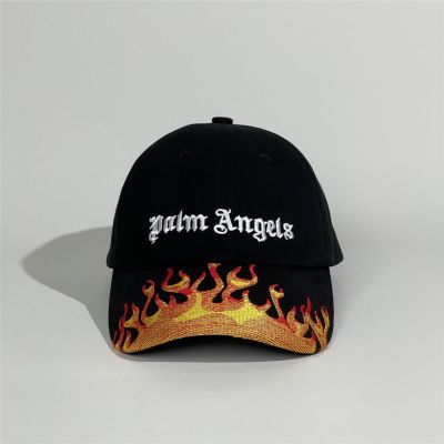 Palm Angels เปลวไฟ สไตล์ไฮสตรีท หมวกฮิปฮอป แฟชั่น หมวกเบสบอล
