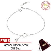 BAMOER เท้าเครื่องประดับ Anklet กระดิ่งเรียบง่ายและสร้อยข้อมือสำหรับข้อเท้าจริง925เงินสเตอร์ลิง Anklets สำหรับผู้หญิง SCT003