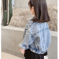 2-7T Floral Denim Jackets For Girls Toddler Kid Baby Girl Spring Clothes Long Sleeve Cute Sweet Back Flower Print Coat Outwear