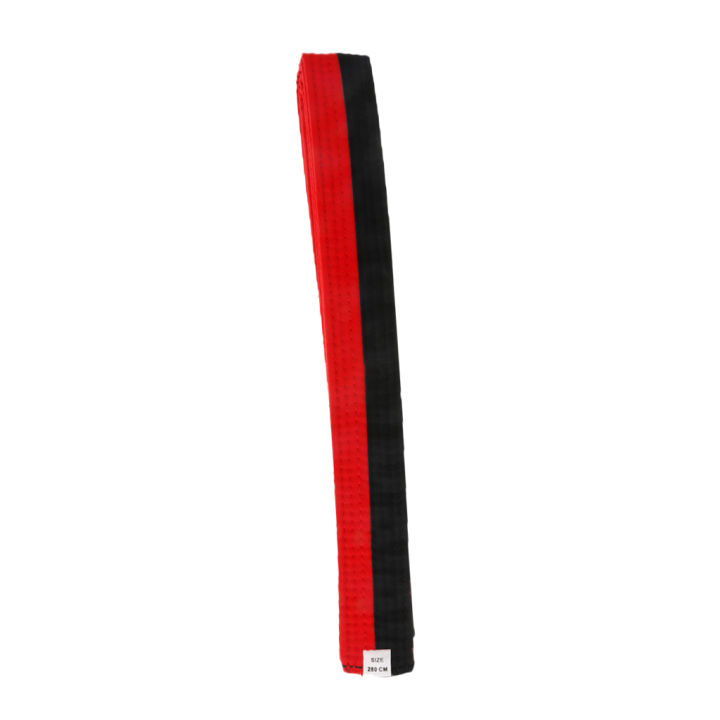 lazaralifeผ้าฝ้ายรู้สึกcoreศิลปะการต่อสู้สีtkdเทควันโดเข็มขัด-280-เซนติเมตรสีแดง-สีดำ