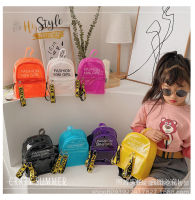 21 Childrens Jelly Bag Schoolbag Boys And Girls Transparent Bag Shoulder Bag Mini Backpack Custom Logo
