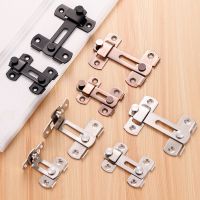 【LZ】✌℡☂  1Set 90/180 Degree Stainless Steel Door Latch With Screws Right Angle Buckle Bolt Anti-theft for Sliding Window Doors Lock