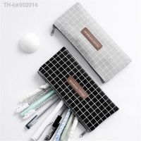 ✟ Geometry Grid Dot Pencil Case School Pen Case for Girls Boys Stationery Storage Organizer Bag Simple Canvas Pencil Storage Bag