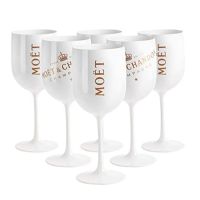 【CW】☃☃  500ml Moet Flutes Glasses Plastic Wine Dishwasher-safe Glass Transparent
