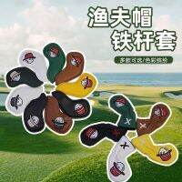 ☑◘✣ New golf irons set fisherman hat double-sided embroidery club protective cover golf irons set of 10 pcs/group 6 colors