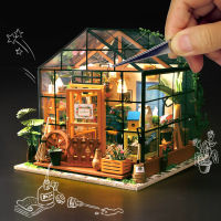Diy wooden hut manual assembly building model 3 d puzzle creative doll house a birthday present