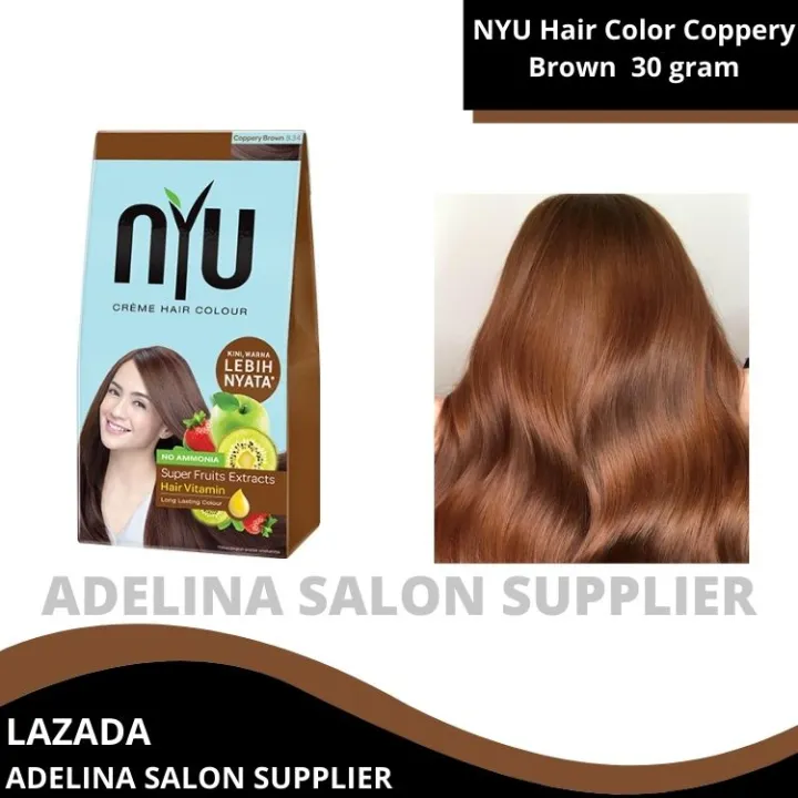 Nyu Hair Color Coppery Brown 30 Gram Box Pewarna Rambut Warna Rambut Pewarna Rambut Yang Bagus