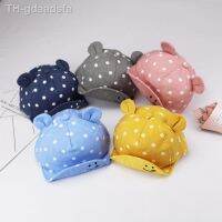 ▨✶¤ Baby Hats Newborn Cap for New Born Baseball With Ears Cotton Hat Kids Dot Outdoor