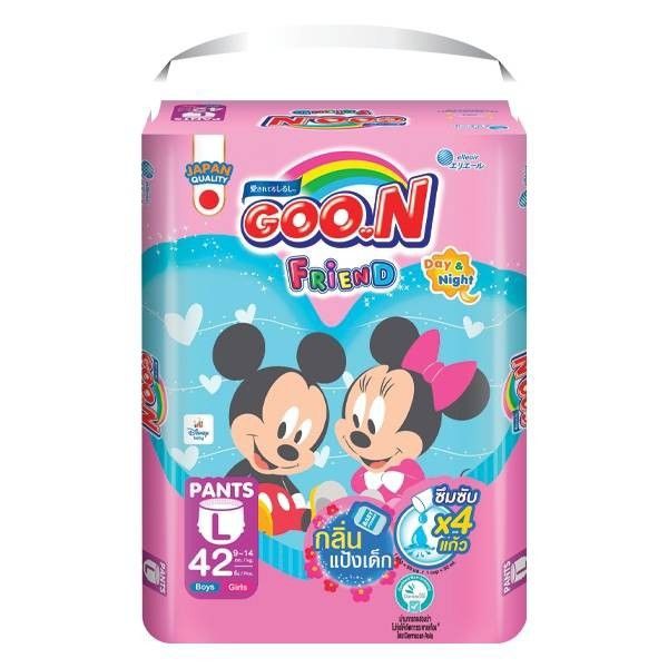 goon-ผ้าอ้อมเด็ก-กูนน์-เฟรนด์-ซึมซับx4แก้ว-ไซส์-m-2xl-ผ้าอ้อม-รุ่น-goon-friend-แพมเพิส-กางเกงผ้าอ้อมเด็ก-แพมเพิสเด็ก-baby-diapers