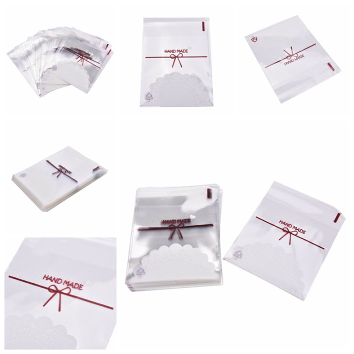 sunyanping-ขายดี-กระดาษกาวสำหรับใส่ขนมคุกกี้ถุงแพคเกจของขวัญกระดาษแก้วสำหรับวันเกิด100ชิ้น
