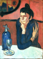 Pablo Picasso Absinthe Drinker Art พิมพ์โปสเตอร์-Great For Wall Decor,ตกแต่งบ้าน,ภาพวาดสีน้ำมันบนผ้าใบ