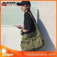 กระเป๋าสะพายไหล่แฟชั่น Ulight Crossbody สายคล้องพาดไหล่ปรับได้กระเป๋าด้านหน้ากระเป๋ากระเป๋าถือผ้าใบถุงขนาดใหญ่สำหรับท่องเที่ยวของเด็กผู้หญิง