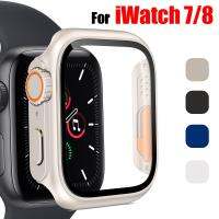 ❁™⊙ Dla Apple Watch 7/8 generacji Ultra 45MM Smartwatch szkło hartowane pokrywa zintegrowany ekran protepcor Anti-scratch Case