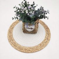 Straw Cotton Rope Woven Nordic Style Non-slip Kitchen Placemat Coaster Insulation Pad Dish Coffee Cup Table Mat Home Decor 51013