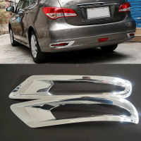 ด้านหน้าด้านหลังไฟตัดหมอกครอบตัด ABS โครเมี่ยมอุปกรณ์เสริมในรถยนต์สำหรับ Nissan Almera G15 2012 2014 2015