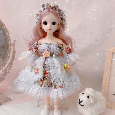 【Candy style】 ตุ๊กตา Bjd 3D 1/6 23 ข้อต่อ 30 ซม. พร้อมเสื้อผ้า ของเล่น สําหรับเด็กผู้หญิง