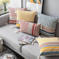 Promotion Nordic Moroccan Printing Cushion Cover 45x45cm 30x50cm 50x50cm Pillowcase With Tassel Decorative Cover Living Pillow