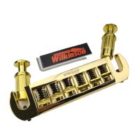 WK-Wilkinson WOGT3 Golden Tailpiece Bridge For Lespaul LP Electric Guitar Gold Adjustable Wraparound