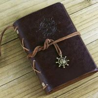 ✽ Retro Traveler 39;s Notebook and Journal Diary Planner Note Book PU Leather Pirate Anchors Spiral Journal Notebooks Stationery Gift