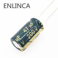 5pcs/lot 47UF 200v 47UF aluminum electrolytic capacitor size 10*20 H034 20%