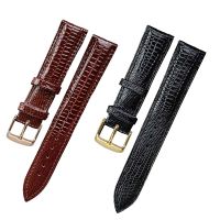 Fashion Lizard Texture Leather Watchband Pin Buckle Watch Strap for Women and Man 12mm 14mm 16mm 18mm 20mm 22mm 24mm