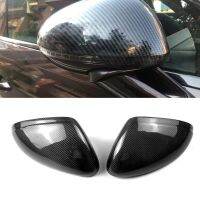 2 Pcs Rearview Mirror Cover Real Carbon Fiber Mirror Caps for Porsche Macan 2014-2022