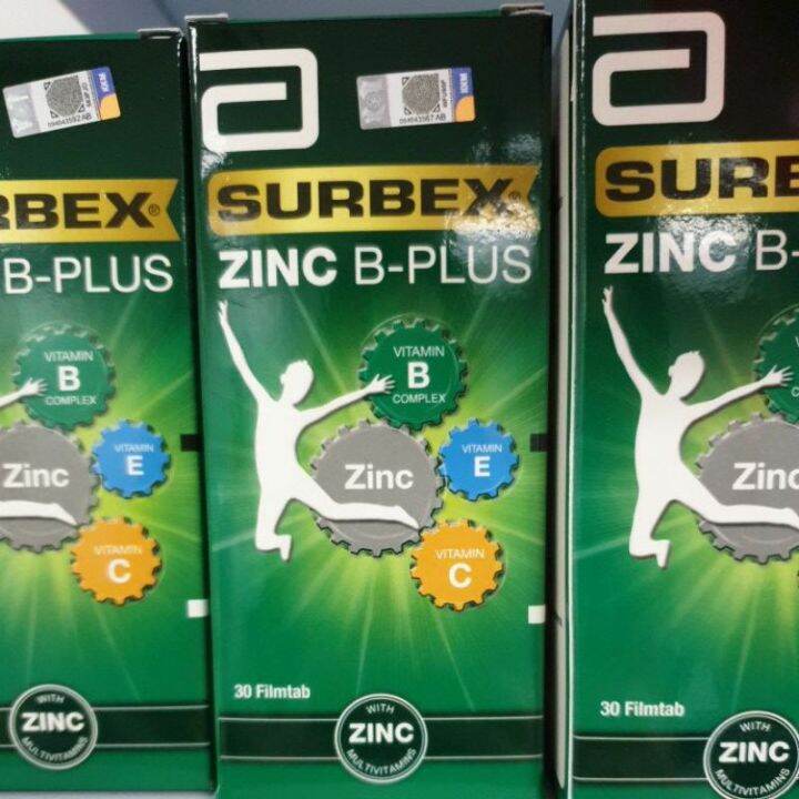 Ready-made Inventory Surbex Zinc B-Plus Vitamin B Komplek + Zink Untuk ...