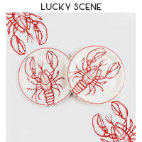 12ชิ้น Lobster แผ่นกระดาษทิ้งมีดงานเลี้ยงวันเกิดครอบครัวพรรคซัพพลายทิ้งแผ่น S01741