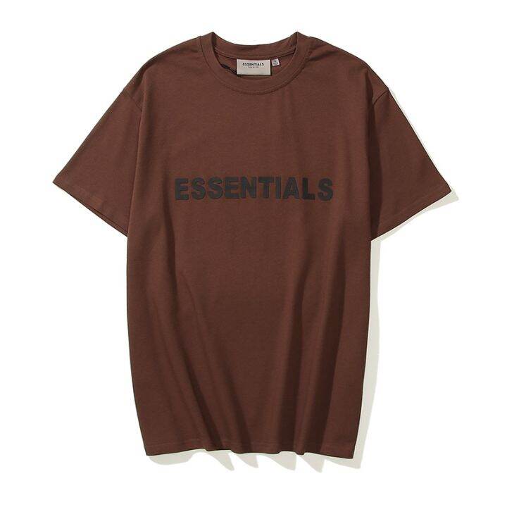 พร้อมส่ง-เสื้อยืดลําลอง-แขนสั้น-พิมพ์ลายโลโก้ตัวอักษร-fear-of-god-essentials-ขนาดใหญ่-สําหรับผู้ชาย-lwk