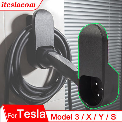 New 2021 For Tesla Model 3 Y X S Accessories Car Charger Cable Storage Bracket Wall Mount Charging Types 2 Organizer Holder