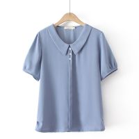 【มีไซส์ใหญ่】Plus Size Womens Solid Color Elegant Tops Ladies OL Shirts Oversized A-line Top