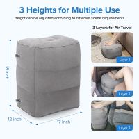 ☃❦☑ PVC Inflatable Travel Pillow Foot Rest Pillow Kids Flight Sleeping Resting Pillow On Airplane Car Bus Pillow Foot Pad