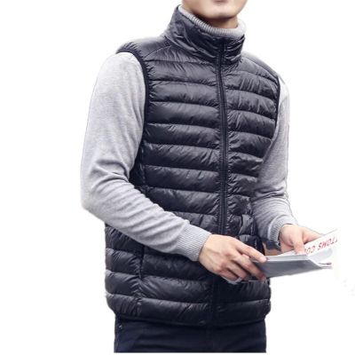 ZZOOI 2022 New Mens Winter Coat 90% White Duck Down Vest Portable Ultra Light Sleeveless Jacket Portable Waistcoat for Men