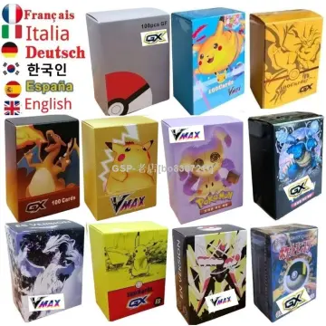 50-300Pcs Pokemon 300 V MAX 300 GX Children Battle English French Spanish  Version Game Tag Team Shining Vmax Pokemon Cards ready stockbo8387211