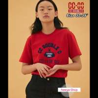 เสื้อยืดแขนสั้นงานปัก-งานป้าย CC-OO NO.12 ( S M L XL ) ผ้า Cotton100%  แพทเทิร์นทรงตรงสวมใส่ได้ทั้งชาย/หญิง