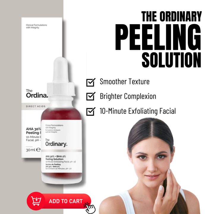 The Ordinary AHA 30 + BHA 2 Peeling Solution Facial Serum Remove Acne