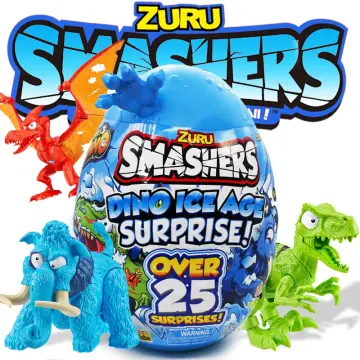 Smashers Dino Ice Age Raptor Series 3 by ZURU Surprise Egg with Over 25  Surprises! - Slime, Dinosaur Toy, Collectibles, Toys for Boys and Kids