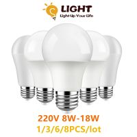 1-8pcs LED bulb 220V 8W-18W E27 B22 High light efficiency no stasmoscopic warm white light suitable for down light chandelier