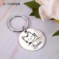 ☍❀❆ Personalized Cat ID Tags Anti Lost Mirror Pet Name Plates Free Engraving Kitten Address Name Plate Pendant Accessories for Pets