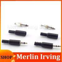 Merlin Irving Shop 10pcs 3.5mm RCA Plug 2 Pole Mono Stereo Audio Video Dual audio plug headphone Cable Wire Connector For Headphone Socket