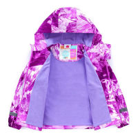 New spring autumn child kid clothes baby girls windproof waterproof sporty jackets outwear inner polar fleece coats