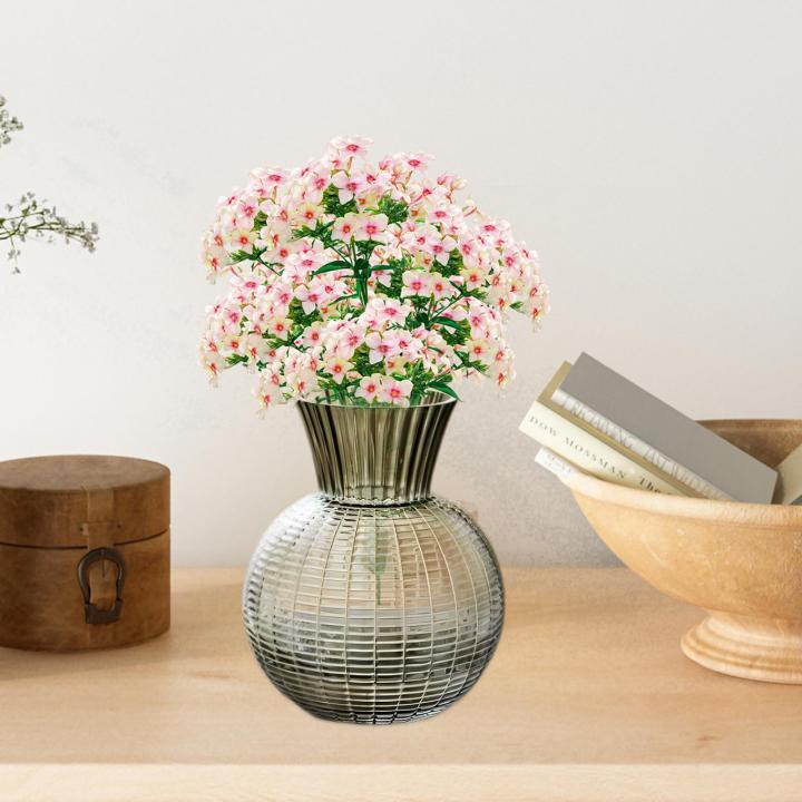 แจกันแก้วรูปลูกบอลแจกันดอกไม้แก้วโยกได้สำหรับตั้งโต๊ะในบ้านโต๊ะทานอาหาร