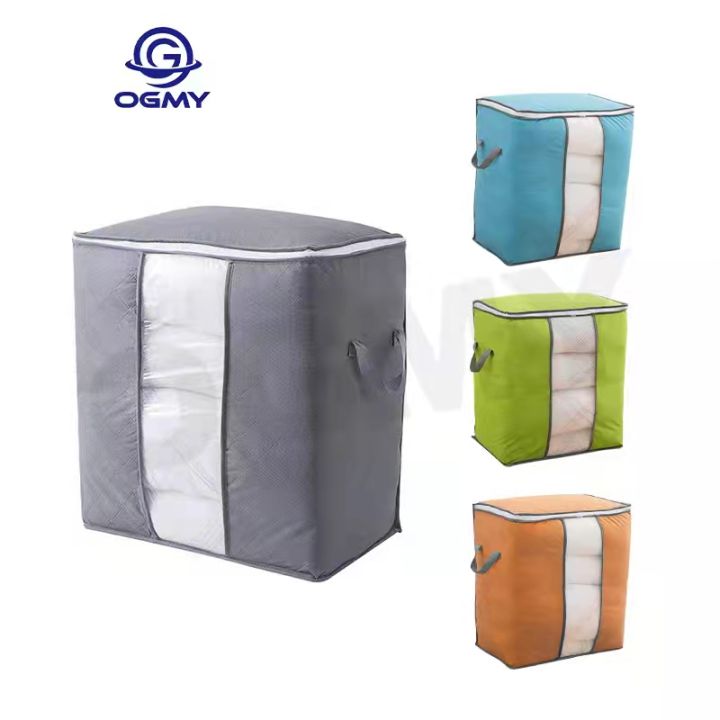 Large Capacity Clothes Storage Bag Clear Window Blanket Bag Thick Storage  Box