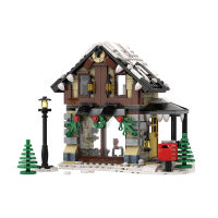 MOC Christmas Architecture Series Winter Sport Shop Building Blocks Kit Idea Assemble House Bricks Toys For Children Xmas Gifts