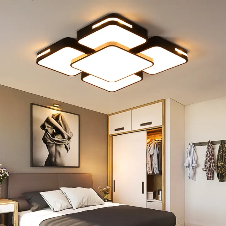 [3 Colors Variable] Remote Control Rectangular Ceiling Lamp Modern Led