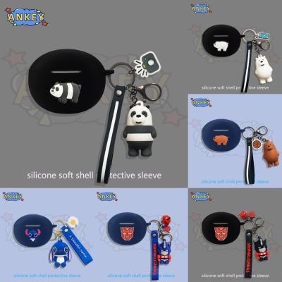 Suitable for Case For Realme Buds Air 5 Pro T100 Air 2 Air 3 Neo Earphone Silicone Cover Cute Panda Earbuds Soft Protective Headphone Headset Skin
