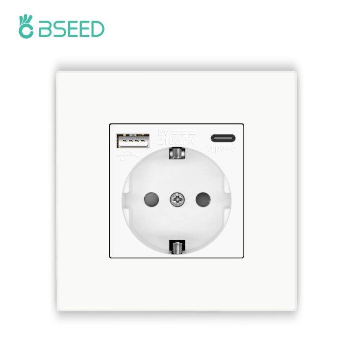 bseed-light-switch-with-eu-wall-sockets-home-wall-switches-1-2-3gang-1way-backlight-plastic-frame-panel-usb-charge-wall-sockets