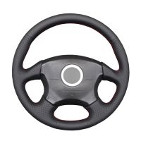 Black PU Faux Leather DIY Hand Stitched Car Steering Wheel Cover for Subaru Impreza WRX 2002 2003 2004 Impreza WRX STI 2004