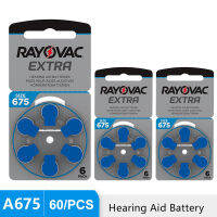 เครื่องช่วยฟังแบตเตอรี่60 PCS Rayovac Energy Zinc Air 675A 675 A675 PR44เครื่องช่วยฟังเสียงเครื่องขยายเสียง Audifonos